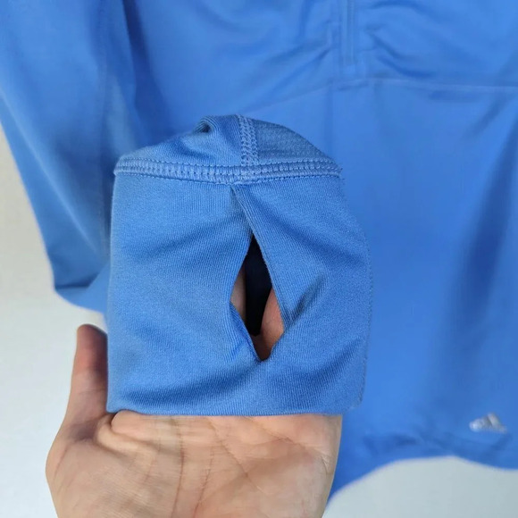 Adidas Women's Ultimate Running Half Zip Blue Size Medium - Picture 9 of 15